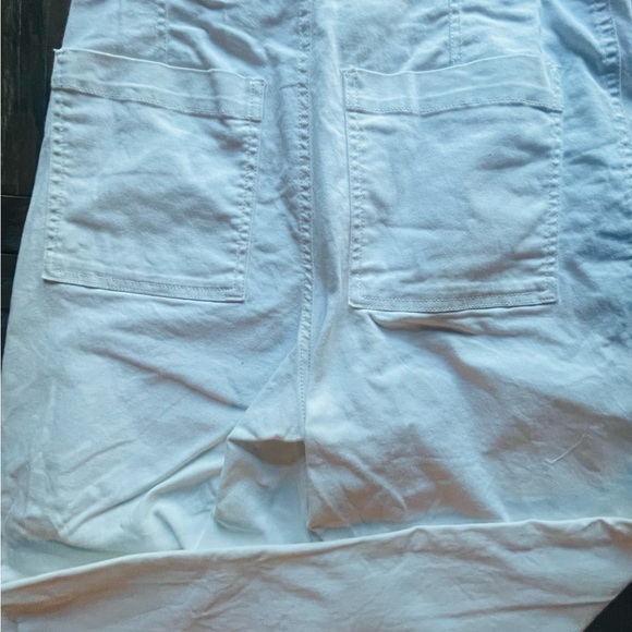 H&M wide leg raw hem white jeans women’s size 8 - Picture 6 of 8